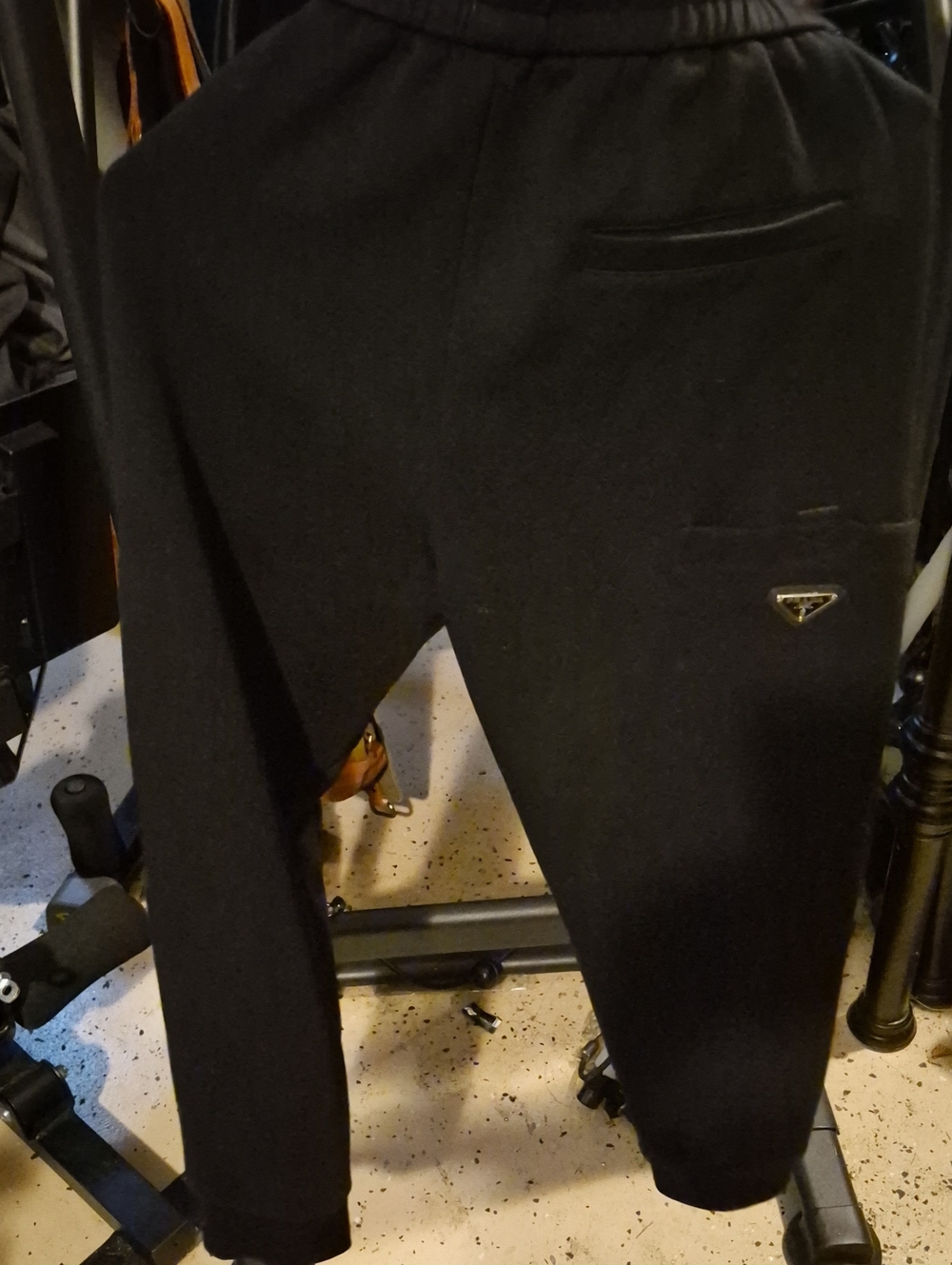Prada Black Logo Drawstring Sweatpants - Picture 2 of 2